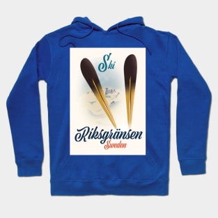 Riksgränsen, Sweden Ski poster. Hoodie